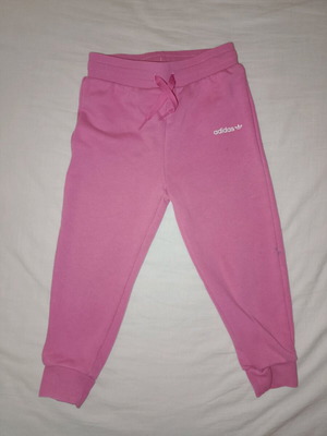 Adidas sweatpants used, size 104, pink, 3-4 years