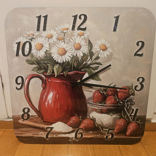 Decorative wall clock wooden, new, silent analog