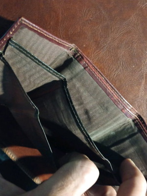 Leather wallet used, brown