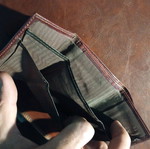 Leather wallet used, brown