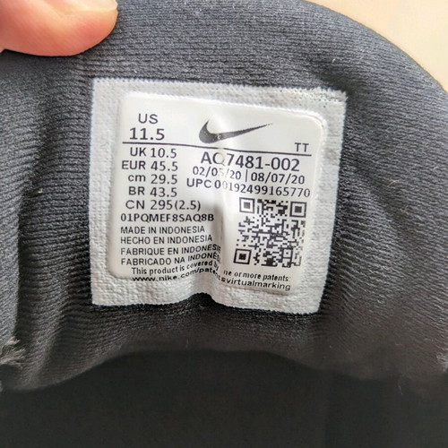 Nike παπούτσια για τρέξιμο μεταχειρισμένα, μέγεθος 45.5, μαύρο και λευκό