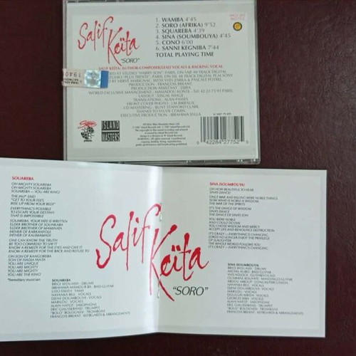 Salif Keita Soro Mango CD used, folk from Mali