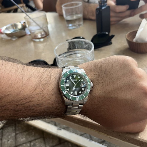 Seikomod Starbucks automatic wristwatch, green