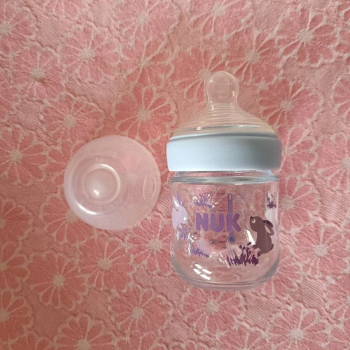 Nuk glass baby bottle Nature Sense new 120ml with silicone nipple anti-colic