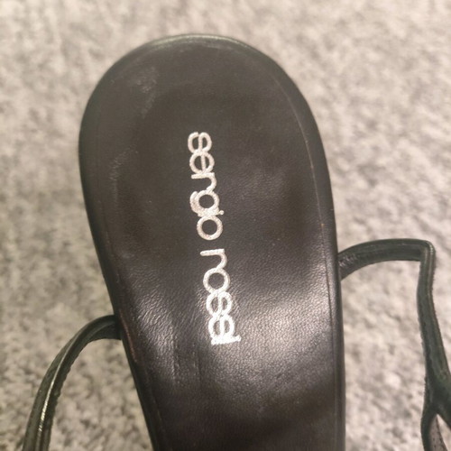 Sergio Rossi black 7-point sandals like new