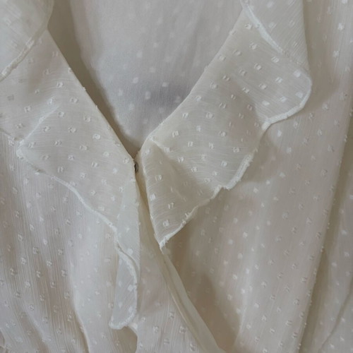 White/Cream dress with polka dots, like new, size S/M