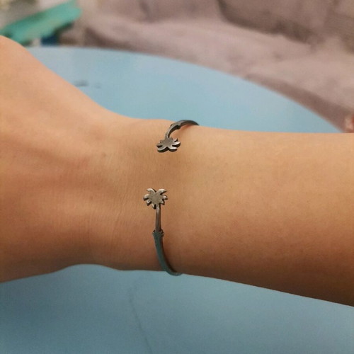 Bracelet handcuff used, brass with some wear