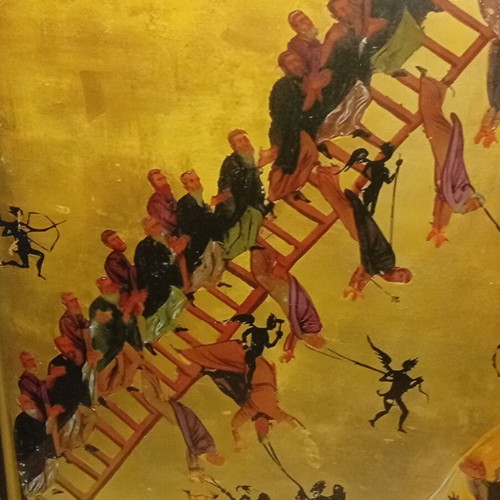 Byzantine Icon The Ladder of St John on Canvas New