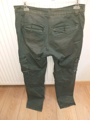 Cargo pants used, waist 32, green, XXS