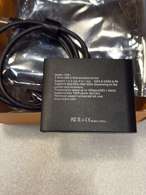 KCEVE C201 Type-C Switch 2in1 Bidirectional Switch new