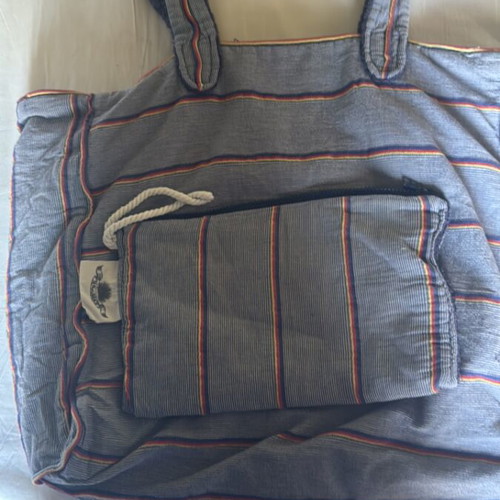 Sun of a Beach Shoulder Bag with Pouch like new, blue