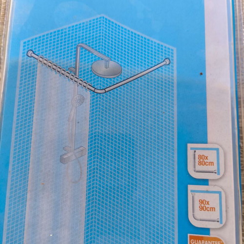 Corner Shower Curtain Rod stainless steel new adjustable 80x80 or 90x90