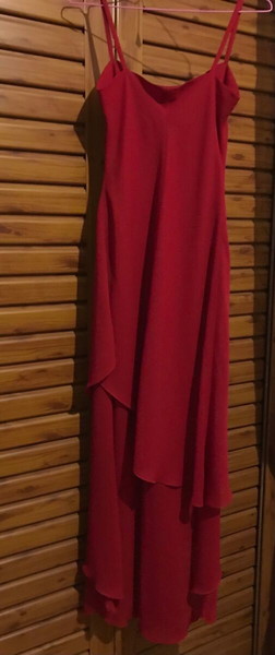  Maxi dress ,ginekio makri forema vathi kokkino s/m