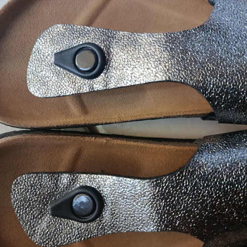 Women's silver sandals size 40 like new