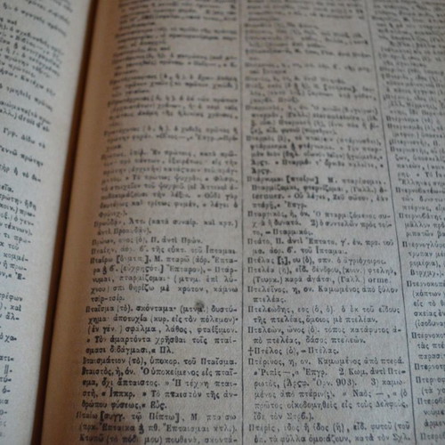 DICTIONARY OF THE GREEK LANGUAGE by Skarlatos D. BYZANTIOU TYPOGRAPHY ANESTI KOSTANTINIDOU 1908 - PAGES 593