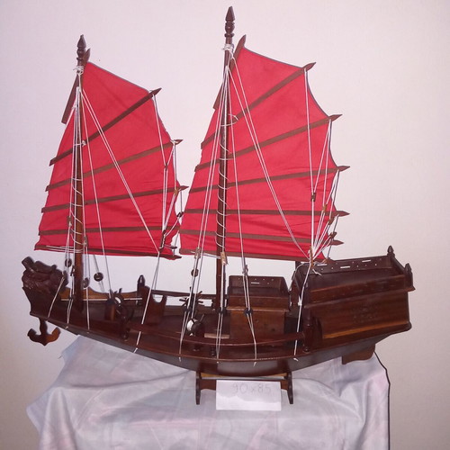 Wooden ship new, height 85 cm, length 90 cm