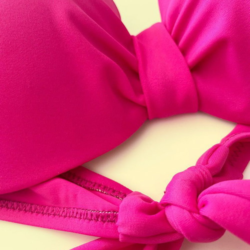 Fuchsia strapless tie swimwear Angel Mare new, sizes 70B, 75B, 70C