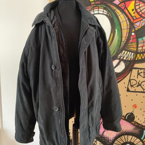 Men's jacket with inner vest like new, size M to L, black