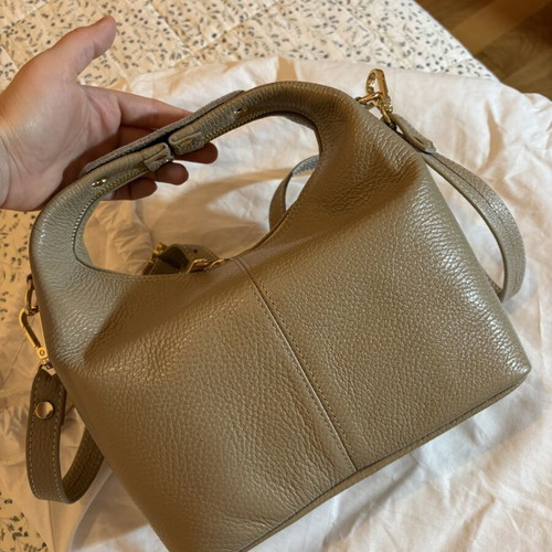 Bonendis leather handbag new, beige