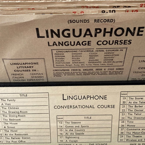 Linguaphone vintage French lessons used