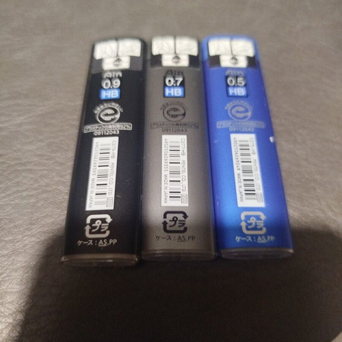 Mechanical pencil replacement leads set 0.5-0.7-0.9 HB with sharpeners