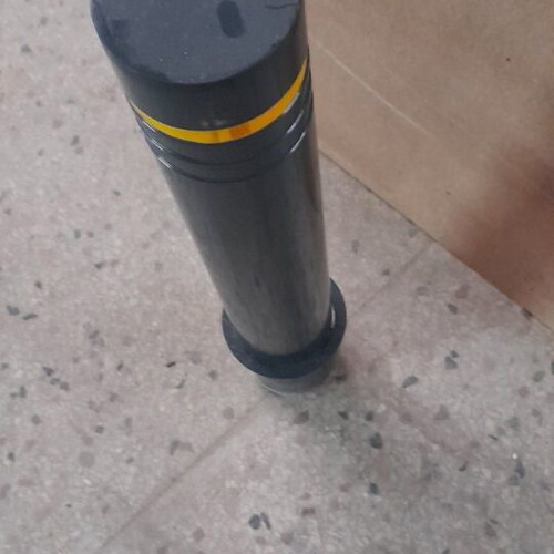 Metal bollards for sidewalks new, 75 cm height, dark green color