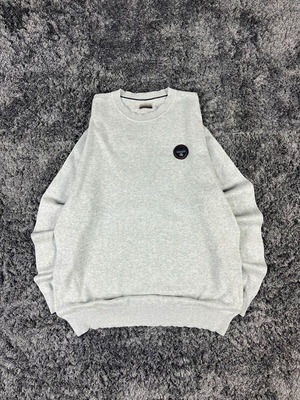 Napapijri Logo Patch Sweatshirt like new, gray men's sweatshirt size L