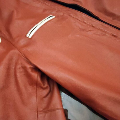 Replay leather jacket used, size XL, orange