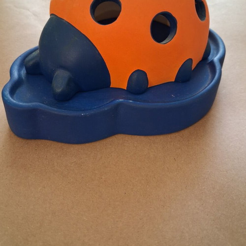 Clay Ladybug Candlestick with Tealight Holder like new