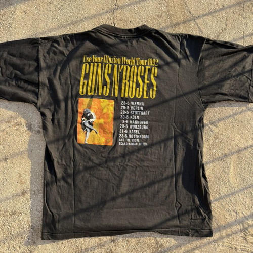 Guns N’ Roses Use Your Illusion World Tour 1992 Vintage T-Shirt medium black used