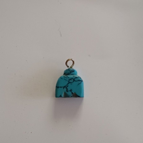 Vintage Smiling Buddha pendant from natural turquoise