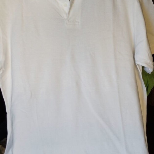 Texbasic men's polo shirt like new, white, size L