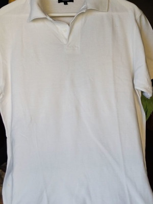 Texbasic men's polo shirt like new, white, size L