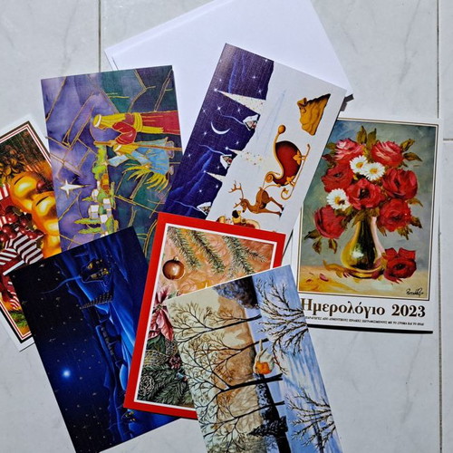 Christmas cards and 2023 calendar new set of 14 cards with envelopes