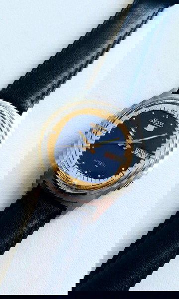 Seiko 7009-861L Automatic – Vintage Χρυσό & Μπλε