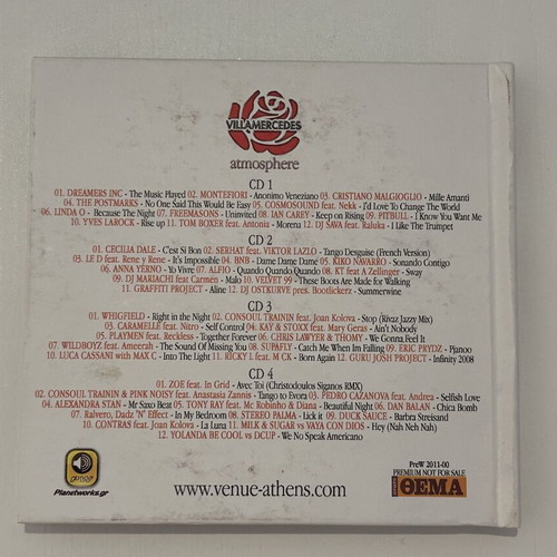 Villa Mercedes Atmosphere κασετίνα CD από DJ Gigli, 4 CD