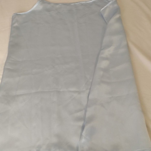 Luxury Baby Blue Satin Top XL XXL like new, adjustable straps