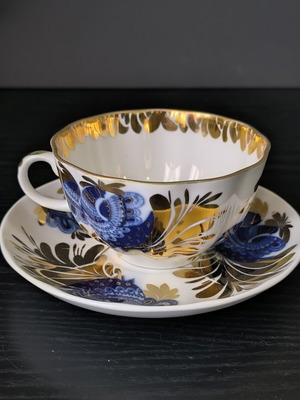 Lomonosov porcelain tea cup Golden Garden 250 ml like new