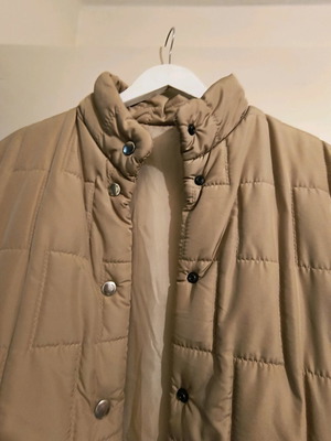 Beige outerwear used without hood, size L
