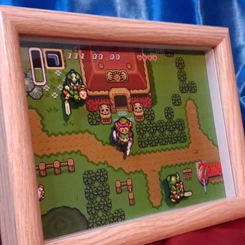 SNES Diorama 2D decorative frame with Zelda new