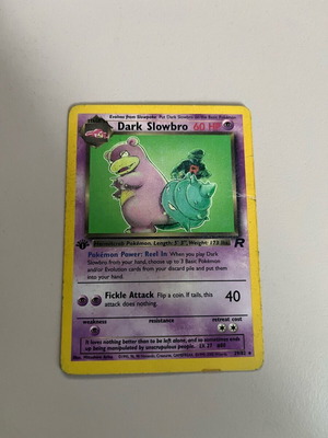 Dark Slowbro 29/82 TR 1st Edition rare used card