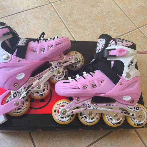 Nils Extreme NH10905 Inline Adjustable Pink Kids Rollers Size M (35-38)
