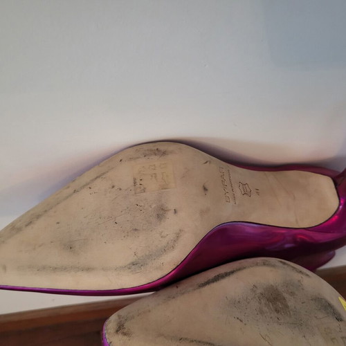 By Far Stevie 99 Knee High Boots New, Fuchsia Iridescent Size 41