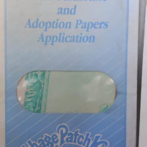 Set of 2 used vintage adoption papers and birth certificates Cabbage Patch Kids