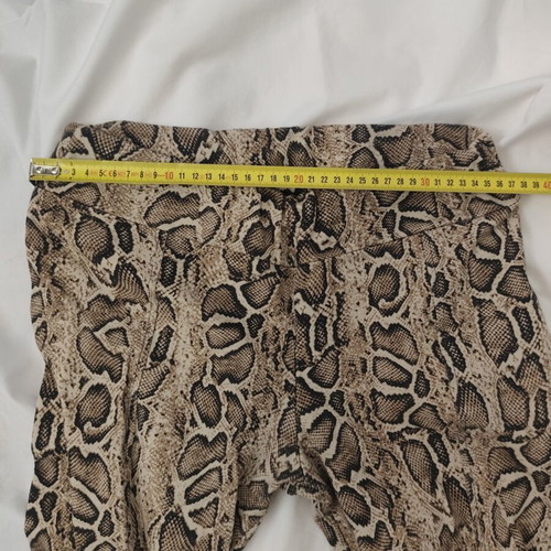 Snakeskin women's leggings used, size S/M, high waist, earth tones