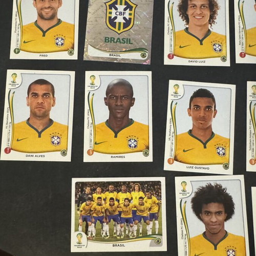 Brazil National Team World Cup 2014 Panini Stickers New, 16 pcs