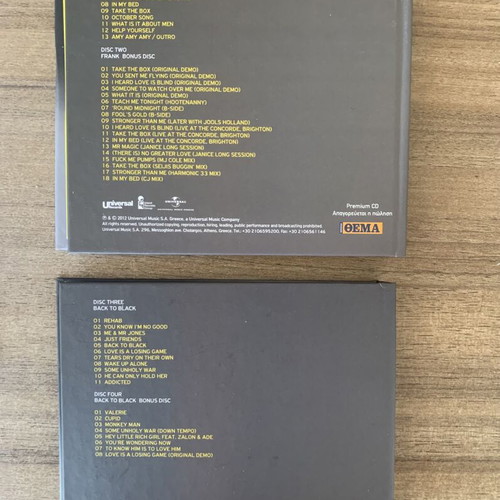 Amy Winehouse Frank & Back To Black 4 CD box set premium edition like new
