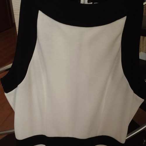 H&M halter neck pencil dress like new, black and white, XS