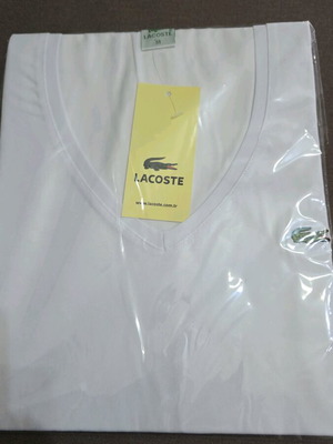 Lacoste women's short-sleeve size M white new