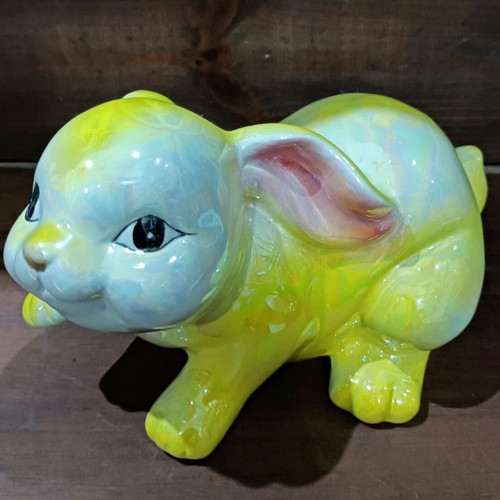 Vintage yellow Easter decorative bunny 90s new
